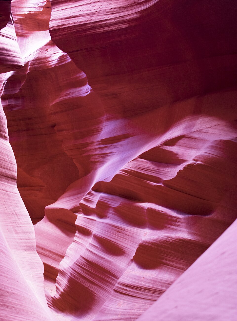 Antelope Canyon sandstone flowing curves warm light