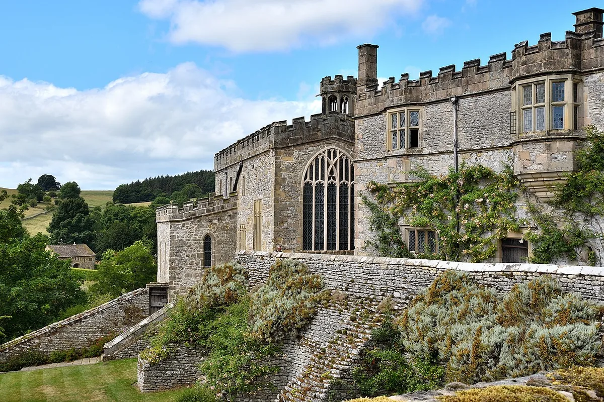 Haddon Hall Bakewell Derbyshire medieval fortified manor Peak District