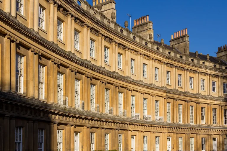 Royal Crescent Bath Georgian architecture curved terrace