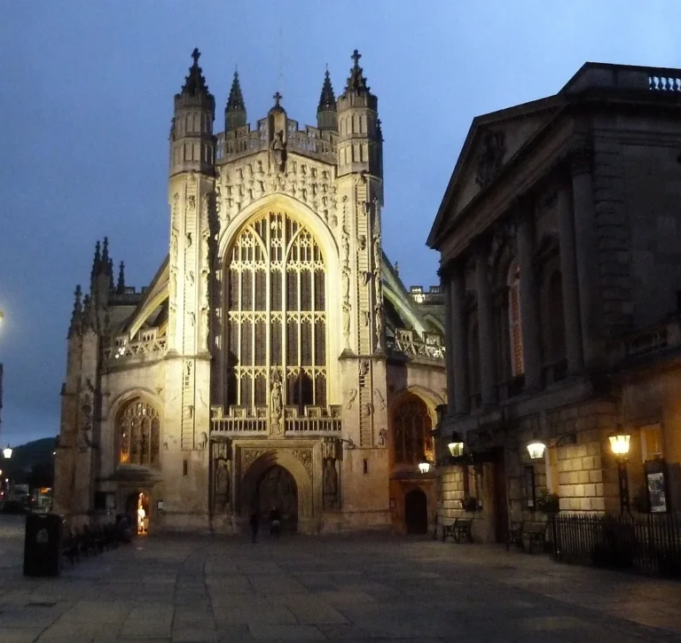 Bath Abbey medieval cathedral in city centre