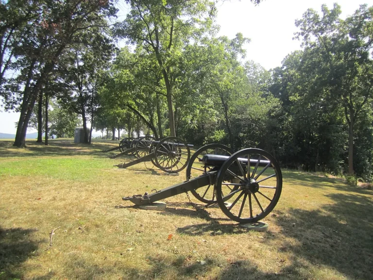 Harpers Ferry West Virginia historic Civil War battlefield cannon scenic view