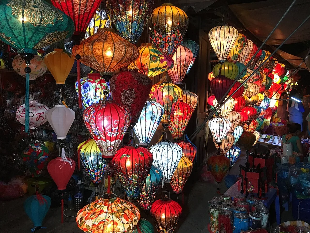 Lantern shop Hoi An Vietnam colourful silk lanterns best things to do buy