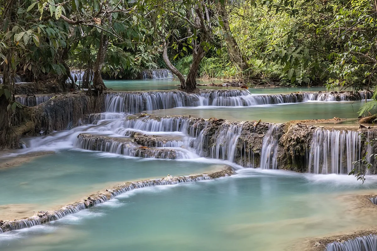 Luang Prabang Travel Guide: Everything You Need to Know Before You Go 2 Kuang Si Falls emerald pools Luang Prabang Laos travel guide visit tips
