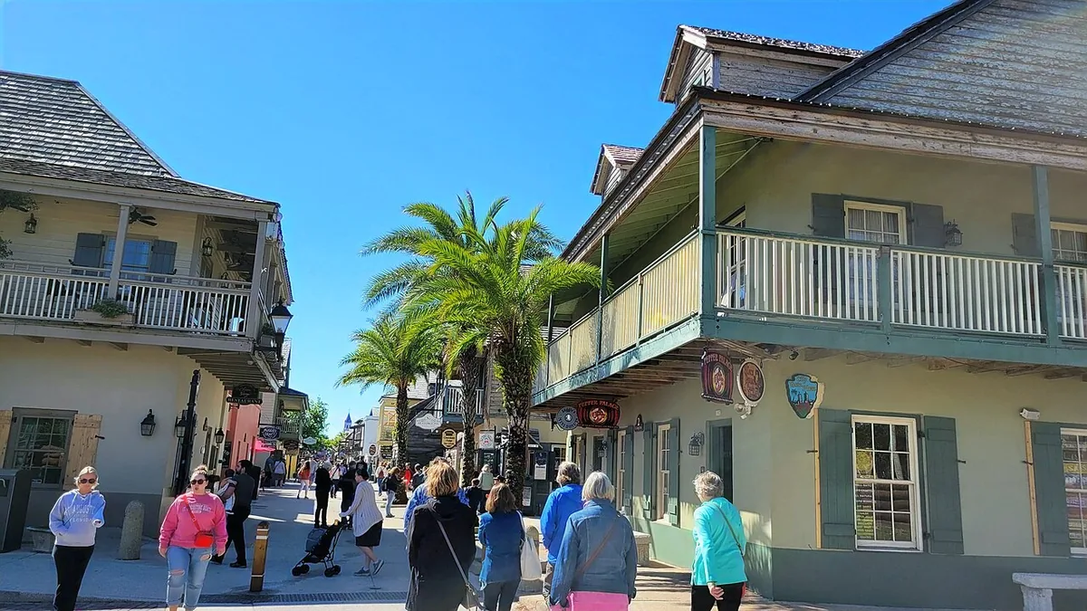St George Street St Augustine Florida historic pedestrian shopping district