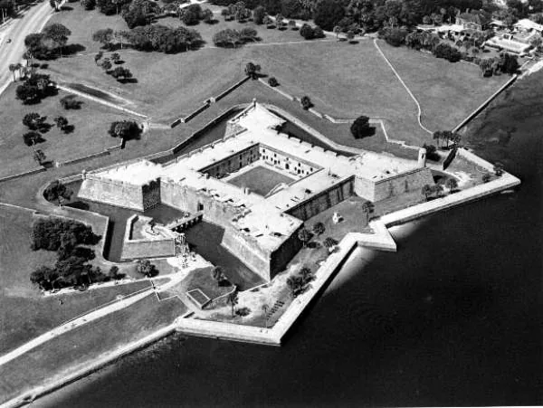 St Augustine Travel Guide: Everything You Need to Know (2026) 2 Castillo de San Marcos fort aerial view St Augustine Florida Matanzas Bay