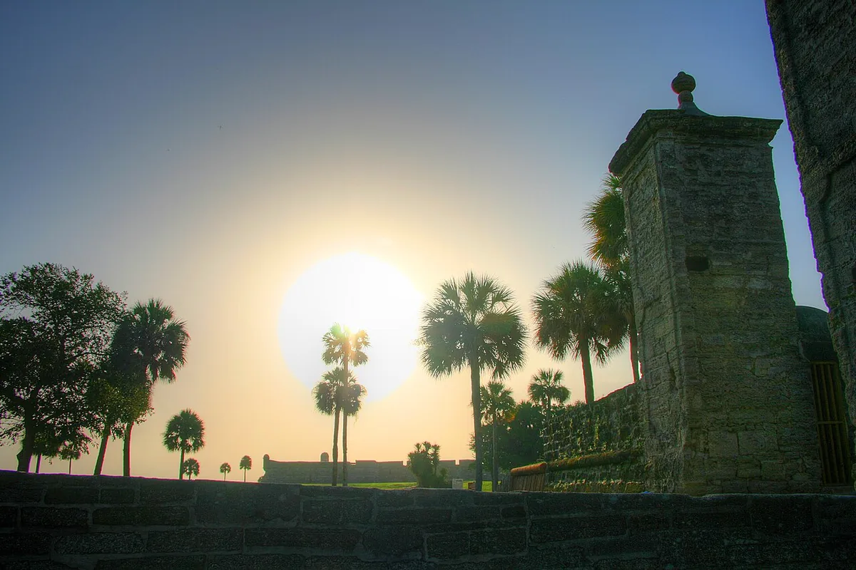 Castillo de San Marcos St Augustine Florida morning light sunrise