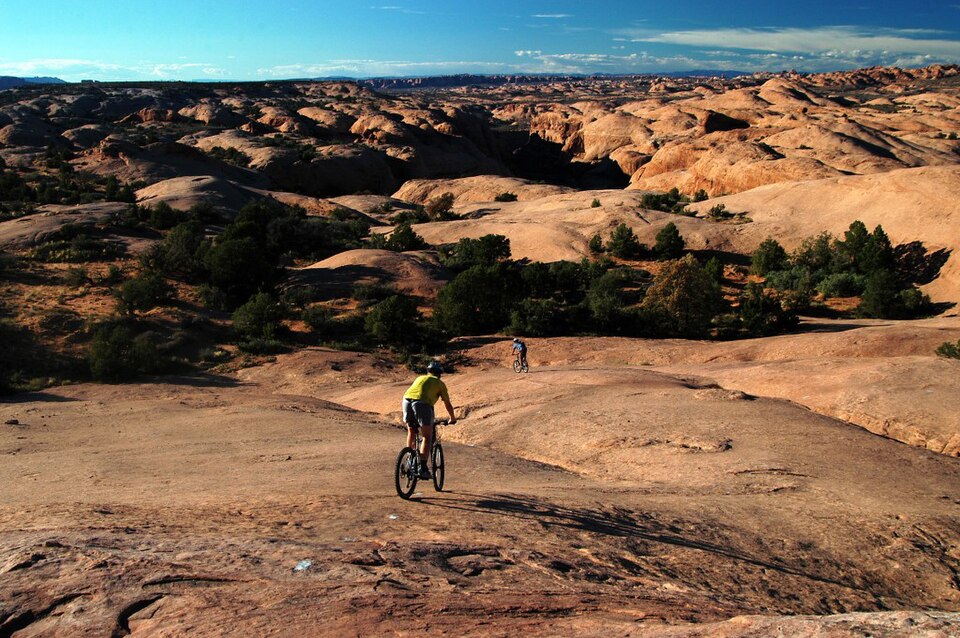 Slickrock Bike Trail Moab Utah mountain biking without car rental